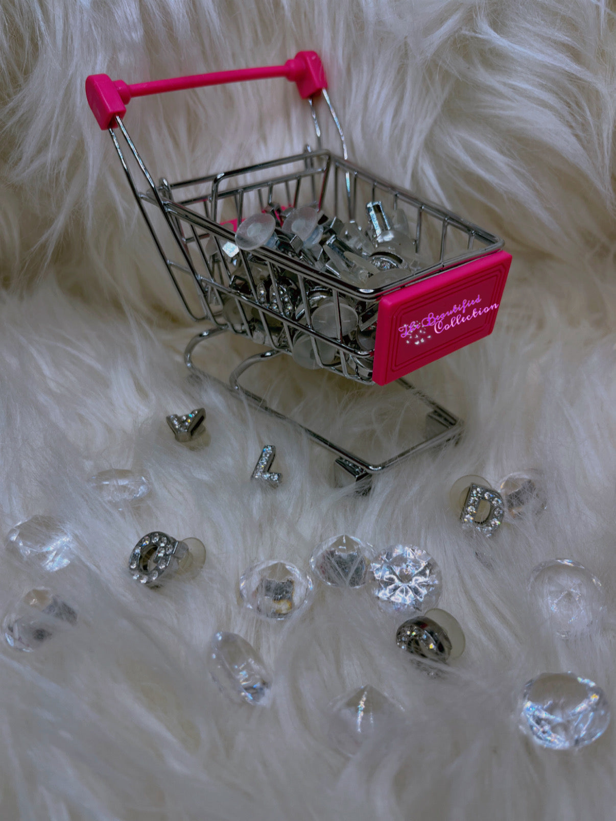 Bling Silver Letter & # Croc Charms